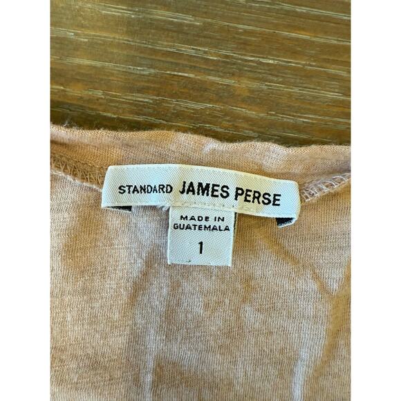 JAMES PERSE Dusty Pink Scoop Neck Tee T-Shirt Top Women size 1 Small - Picture 4 of 7